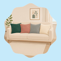 Coussin en velours