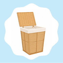 Panier à linge tressé
