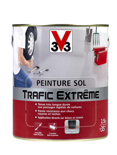 Peinture sol trafic extrême satin 2,5L Gris foncé - V33