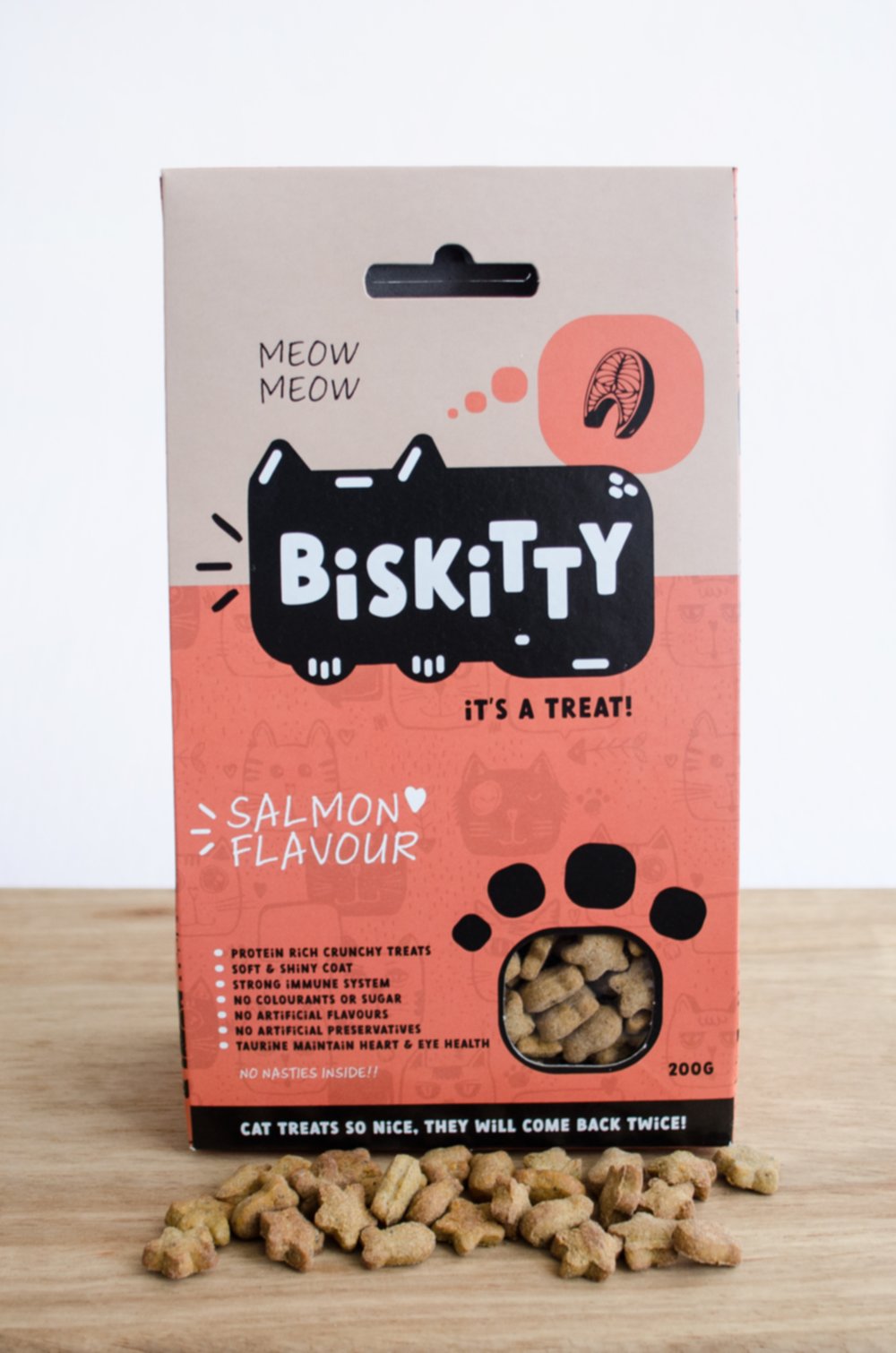 Friandise au saumon pour chat 200 g - BISKITTY