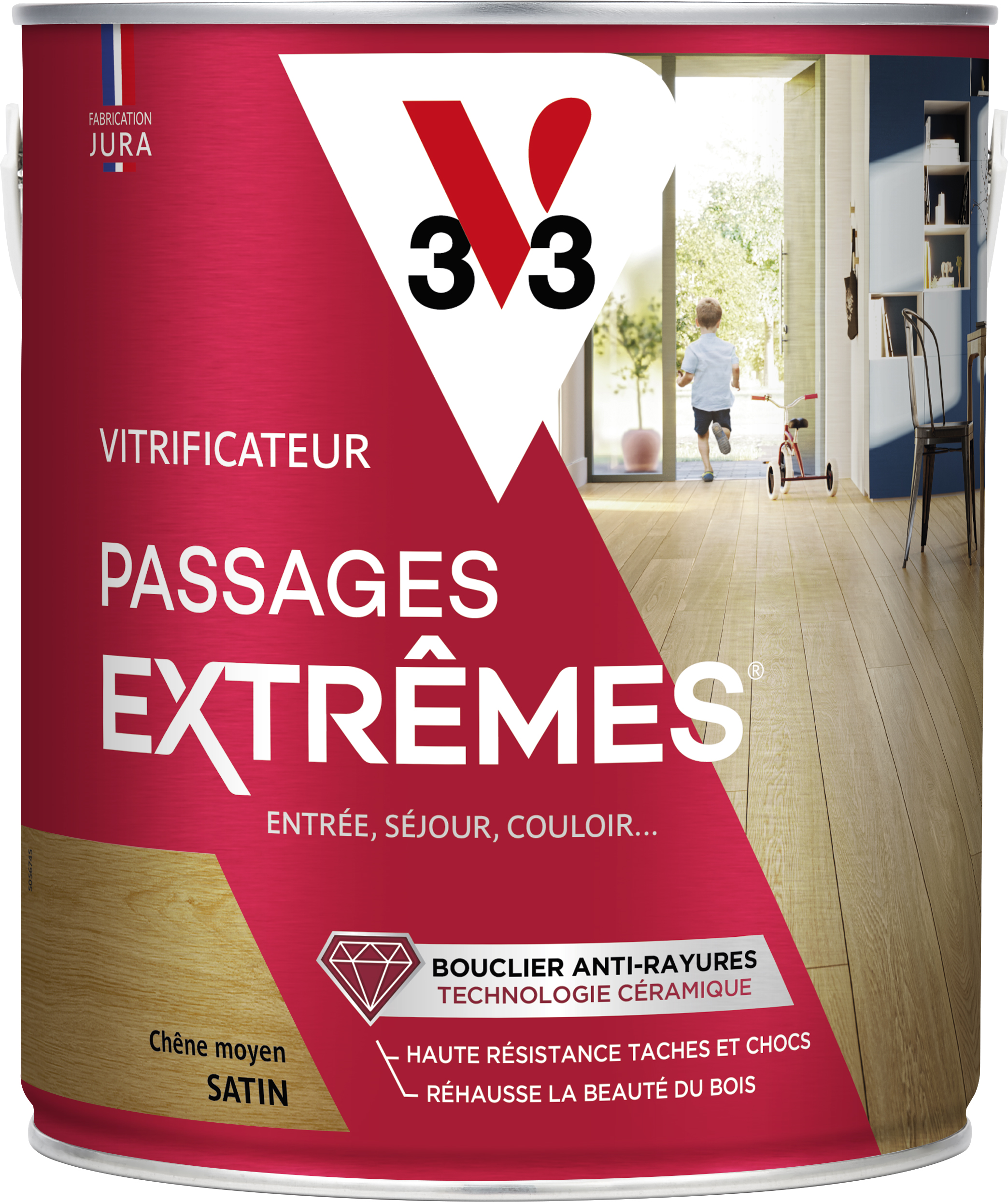 Vitrificateur passages extrêmes incolore chêne moyen satin 2.5 L - V33