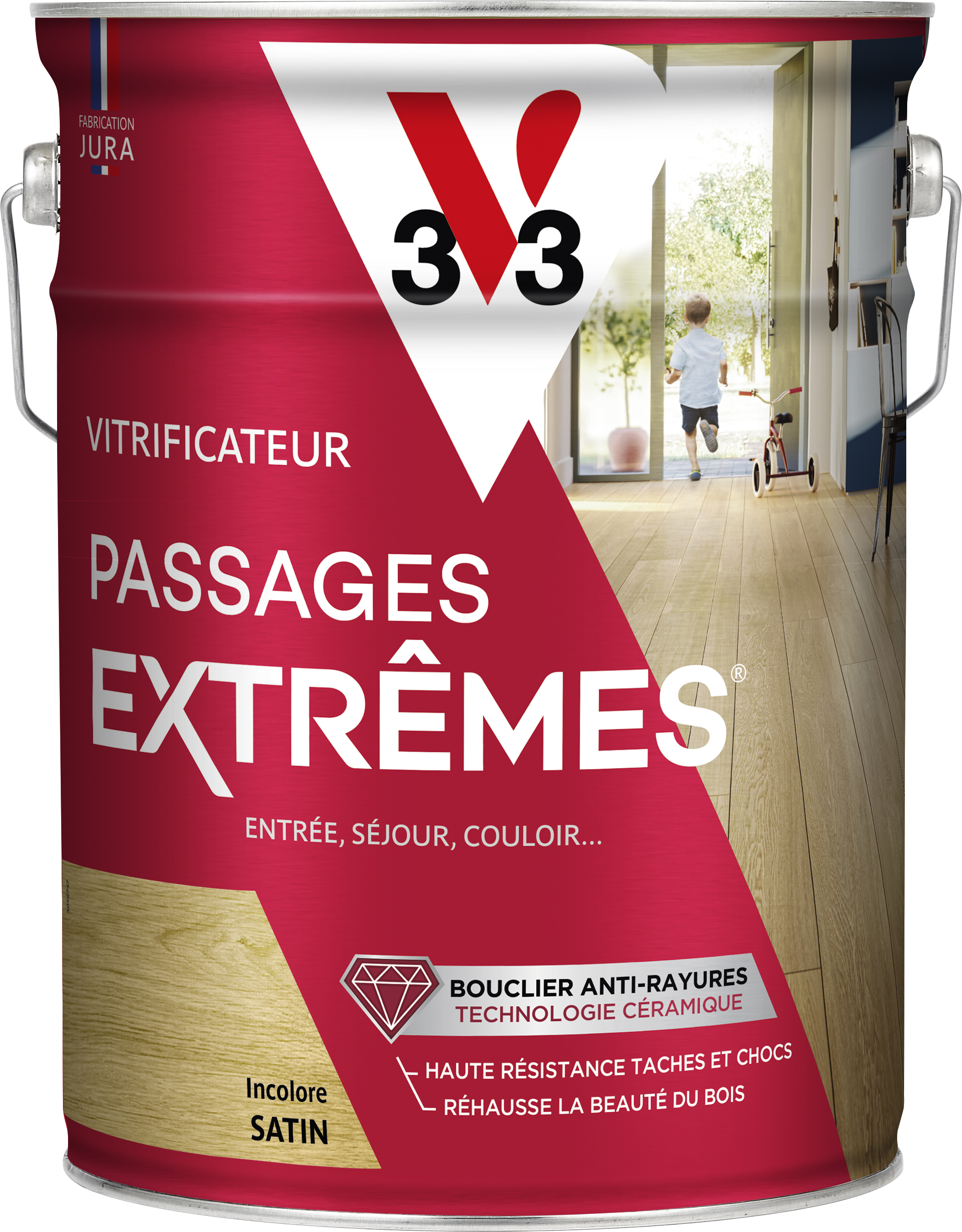 Vitrificateur passages extrêmes incolore satin 5 L - V33