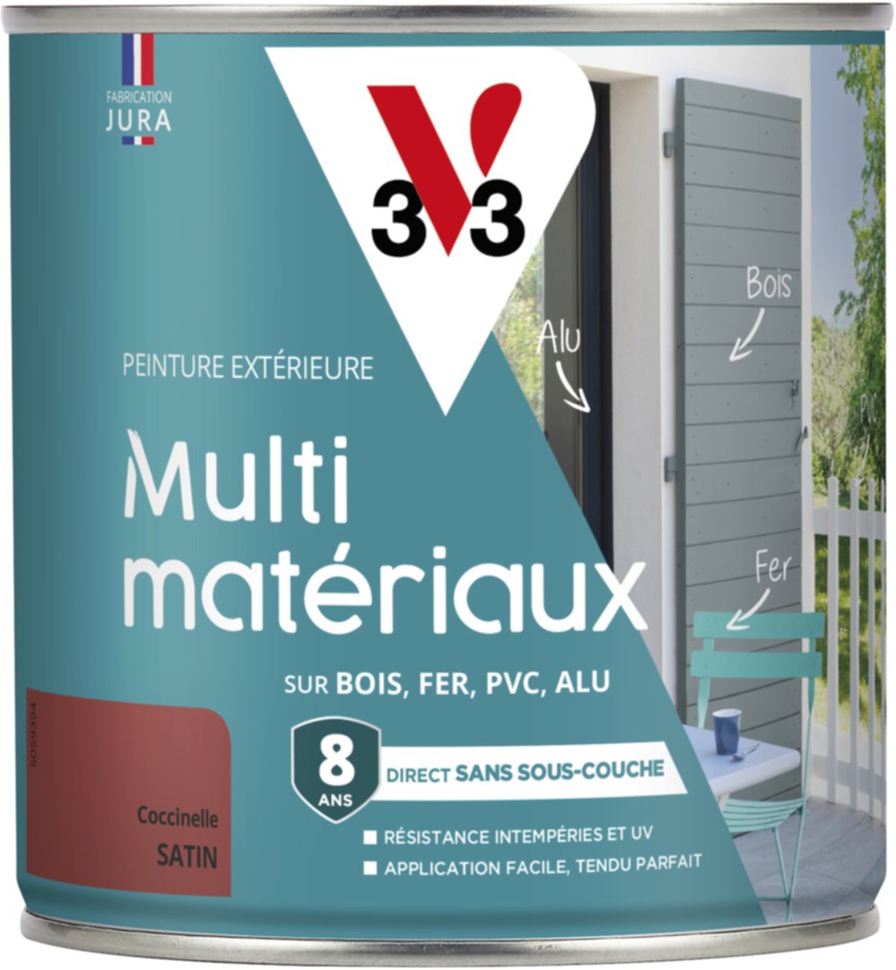 Peinture multi-supports direct protect satin 0.5L coccinelle - V33