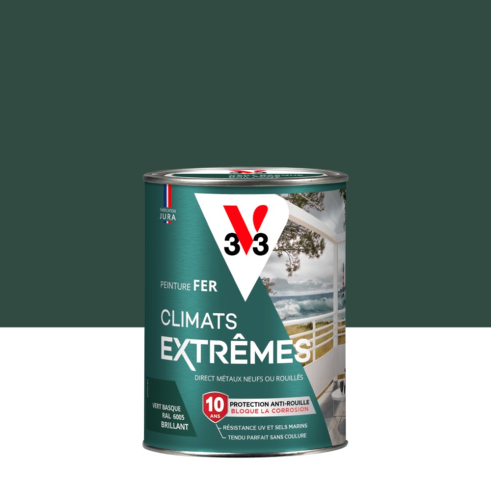 Peinture Fer Climats Extrêmes Brillant Vert Basque 0,25 L