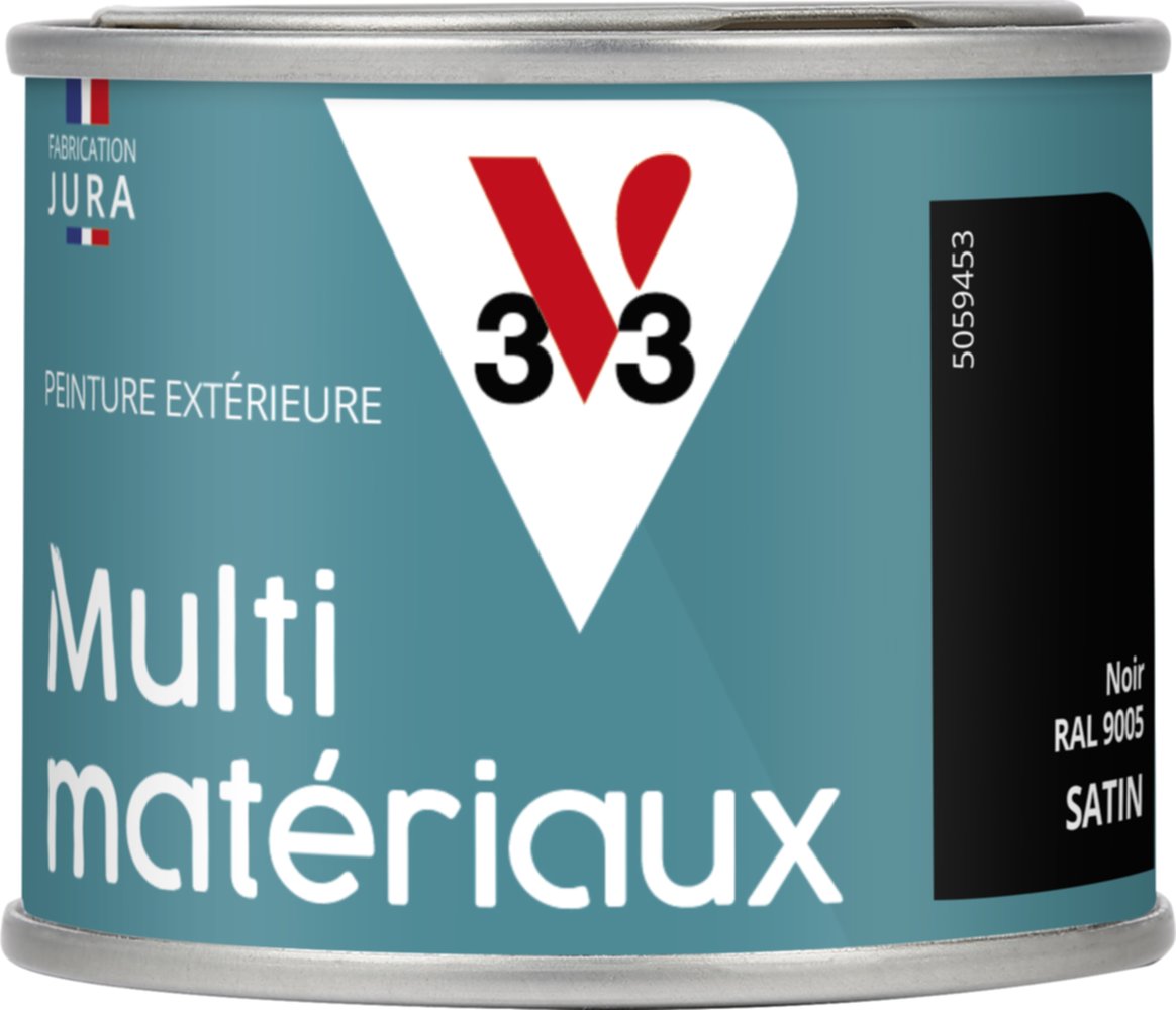 peinture multisupport direct protect satin 125 ml Noir - V33