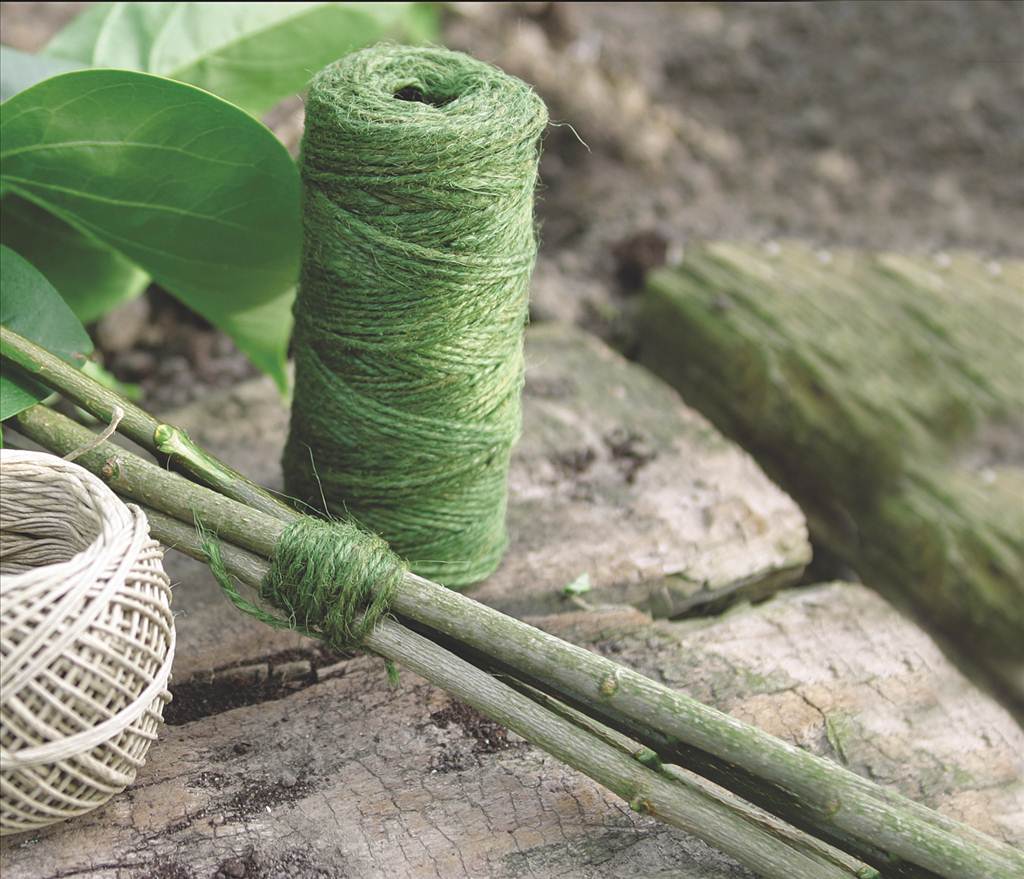 Ficelle de jardin en jute en bobine de 50 m vert - INTERMAS