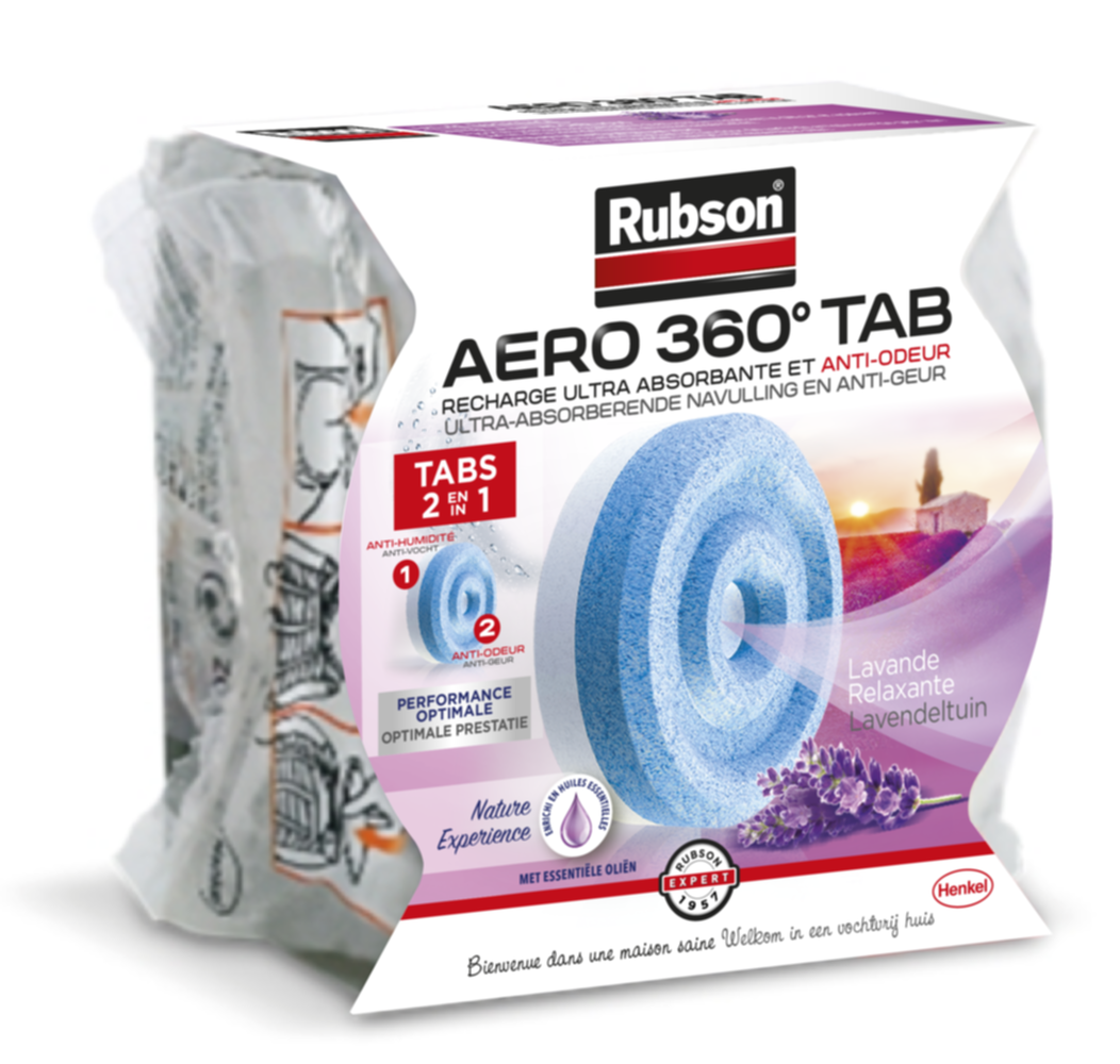Recharge absorbeur d'humidité Aero 360° lavande - RUBSON