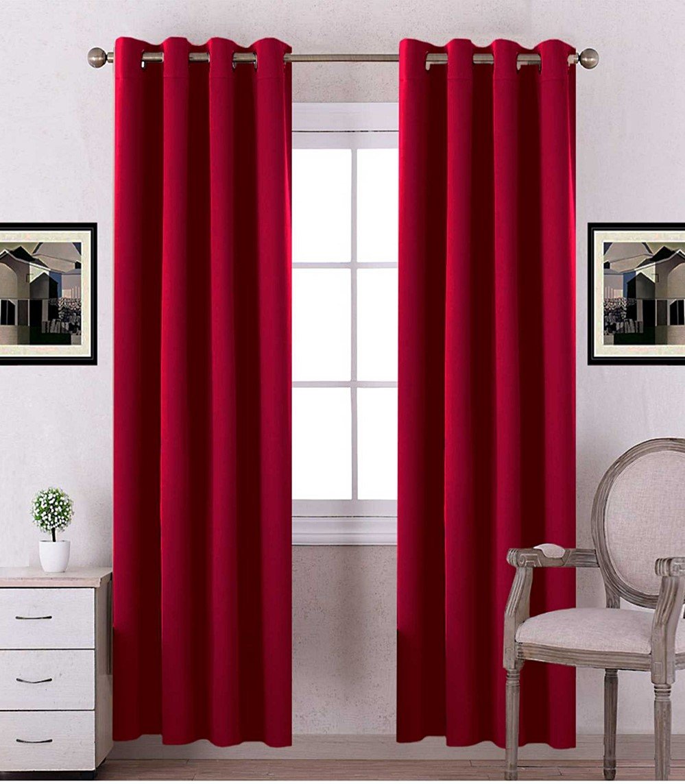 Rideau Oxford 140 x 240 cm rouge brun 