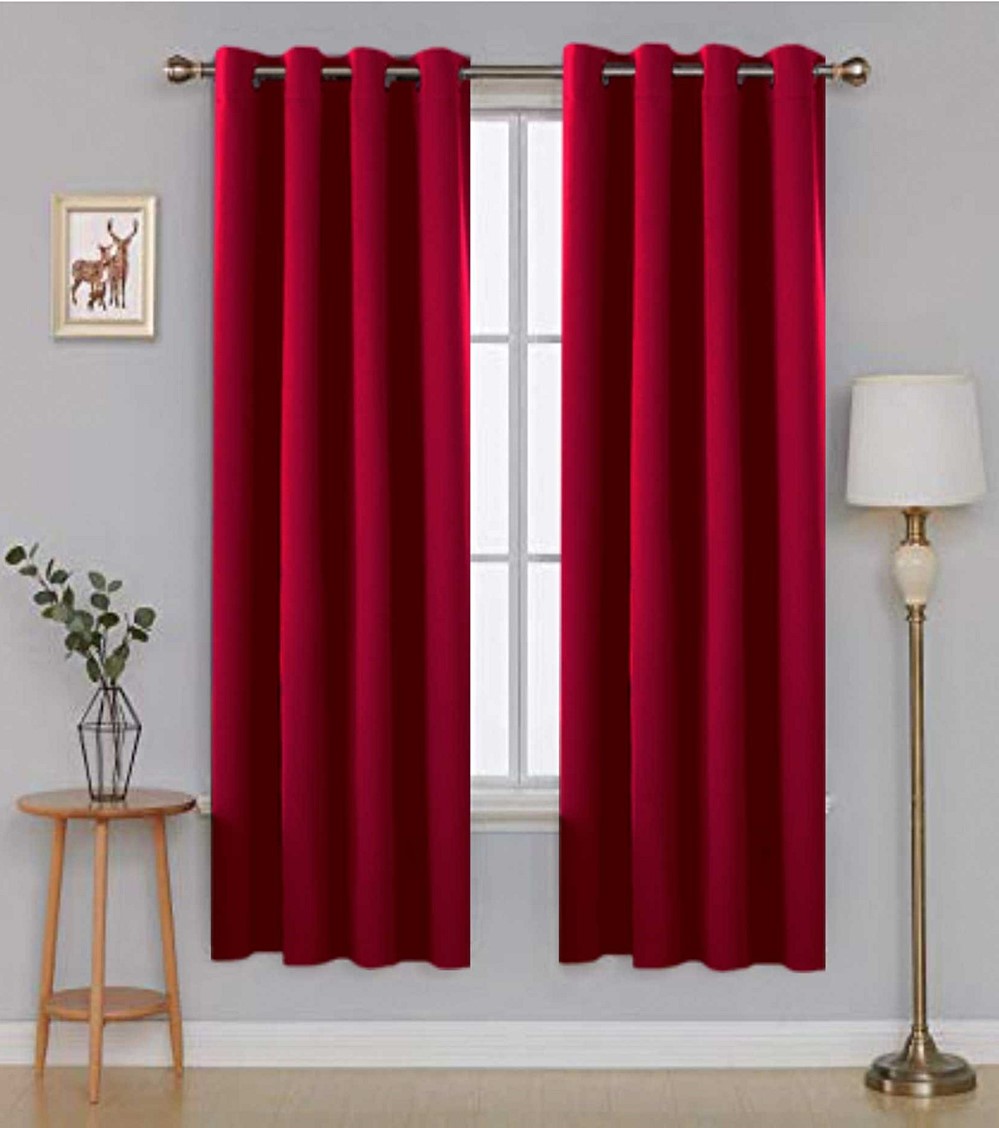 Rideau fenêtre Oxford 140 x 180 cm rouge brun 