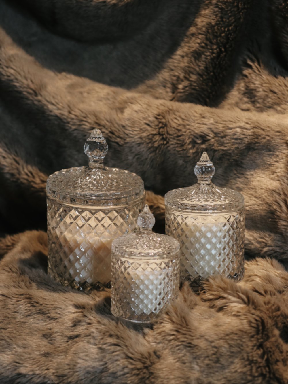 Bougie cire de soja pot en verre Luxe Crystal S Coco - CHARLOTTE SKIN