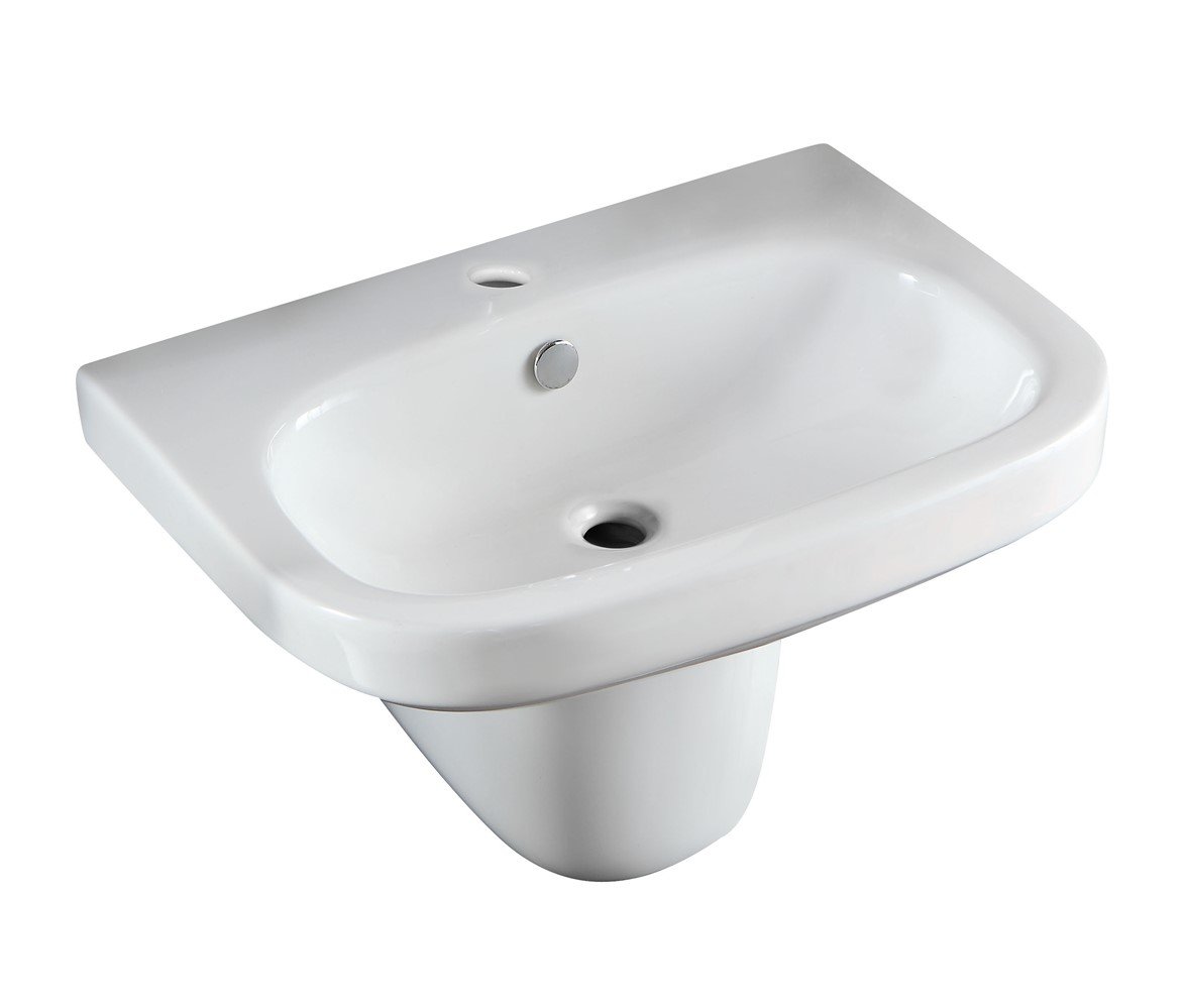 Lavabo avec semi-colonne - 600 x 450 x 405 mm