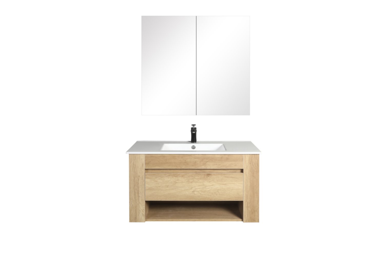 Meuble salle de bain Oslo avec miroir 98 x 45 x 55 cm