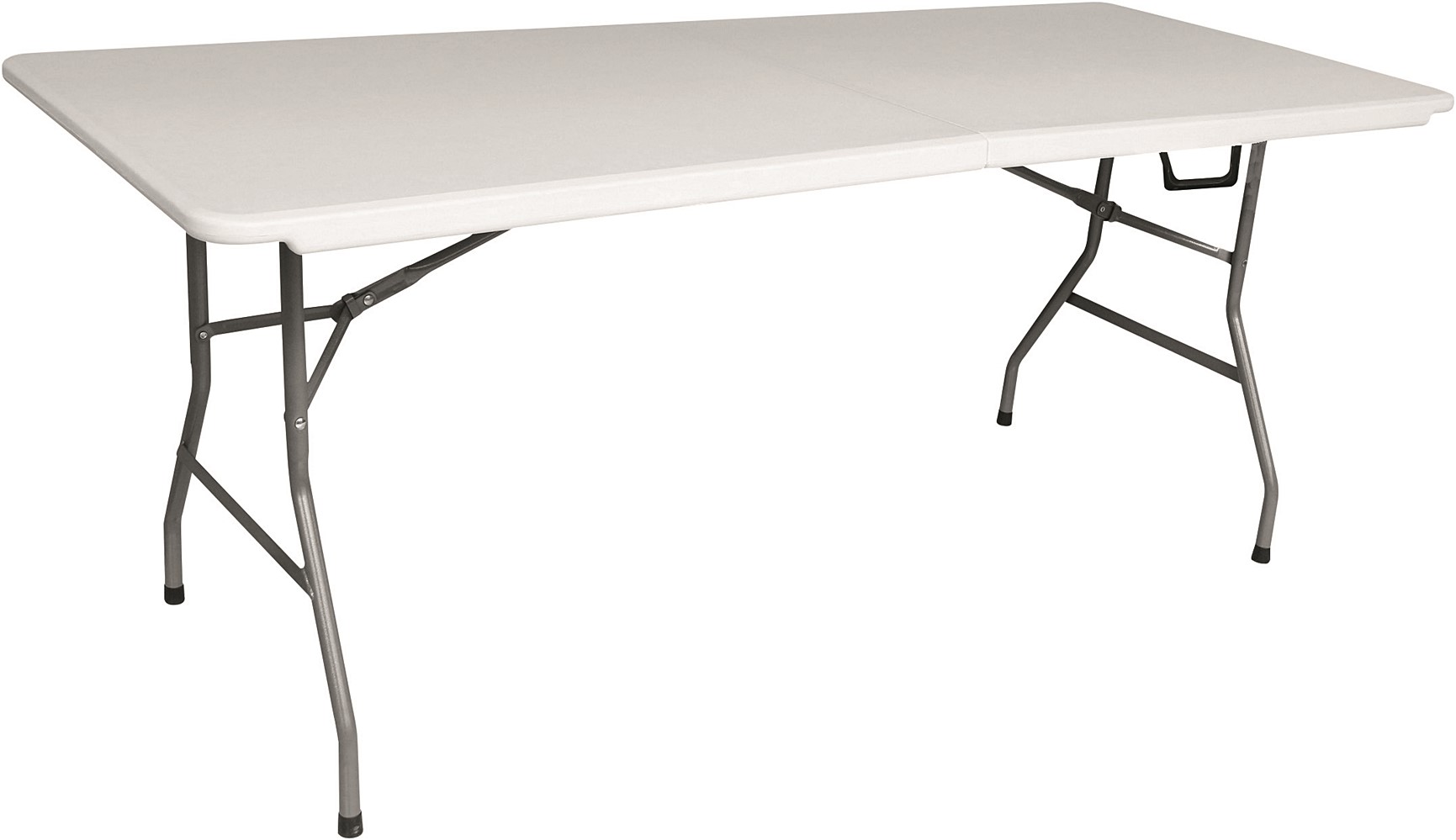 Table pliante blanche 8 places 180 x 75,5 x 74cm, épaisseur 4 cm - HONGMA