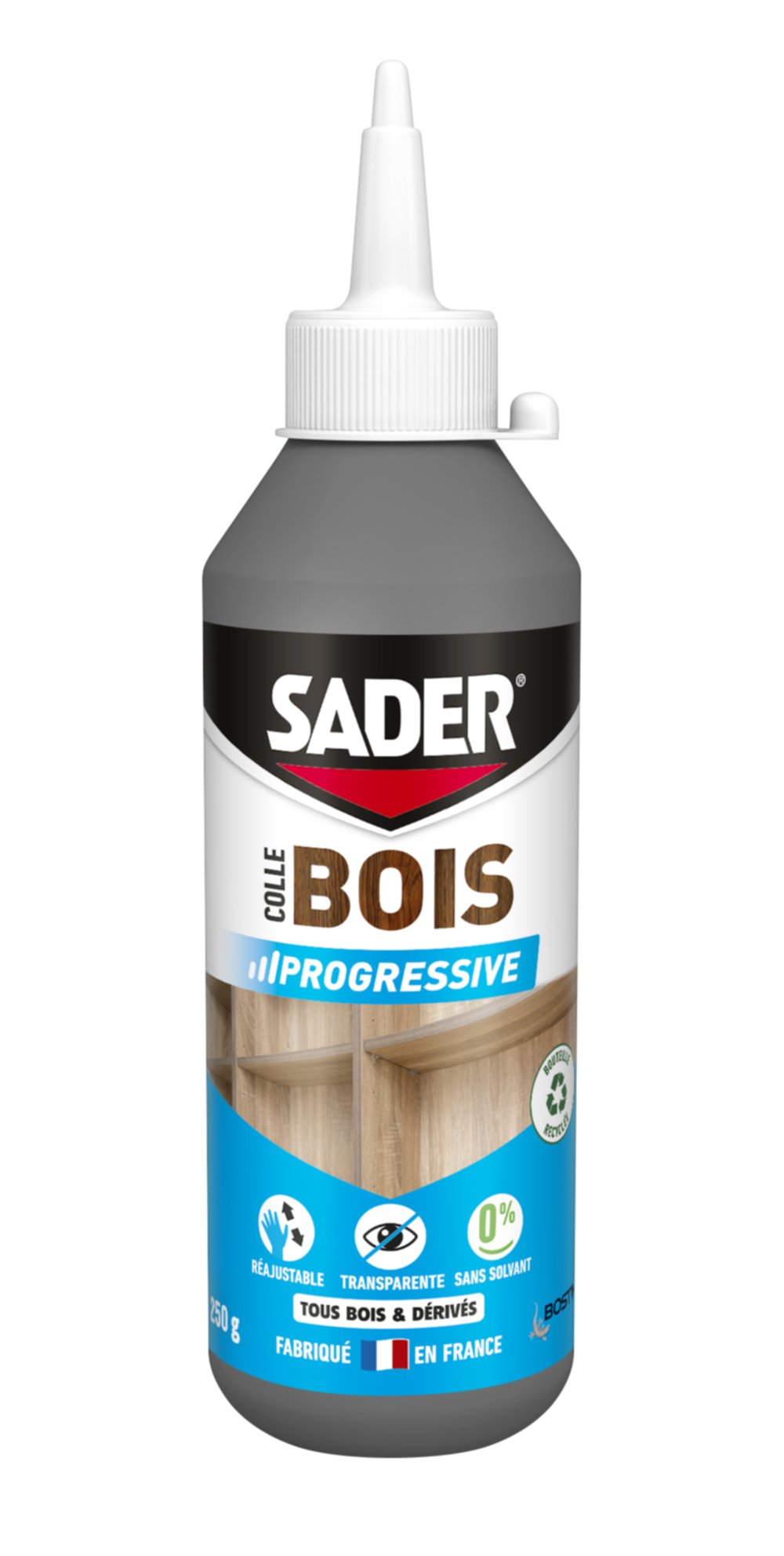 Colle à bois Prise Progressive Biberon 250g - SADER