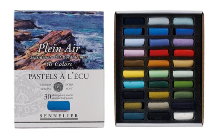 Etui 30 demi Pastels Ecu Paysages de bord de mer - SENNELIER