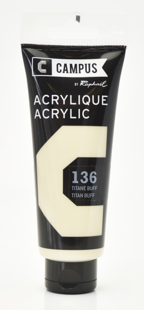 Tube acrylique fine 100 mL titane buff - RAPHAËL LOISIRS