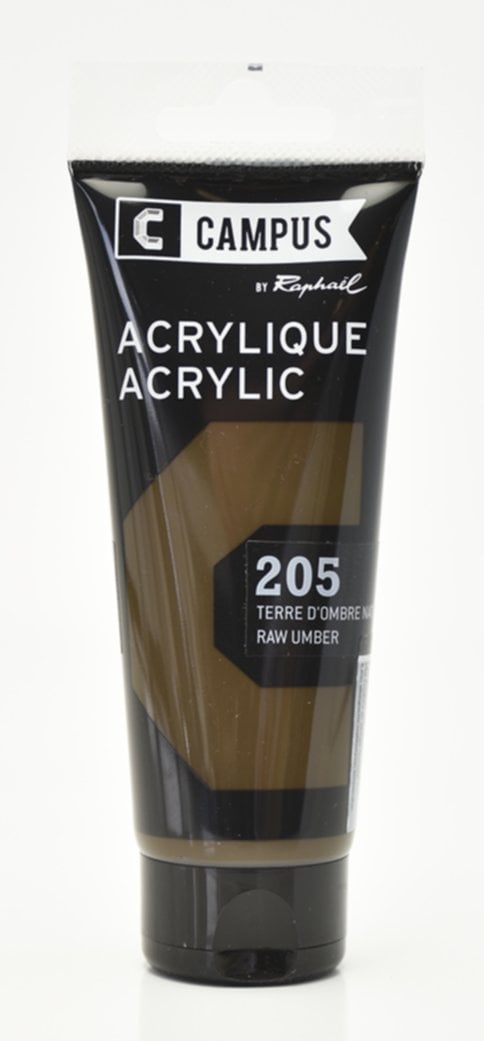 Tube acrylique fine 100 mL terre d'ombre naturelle - RAPHAËL LOISIRS