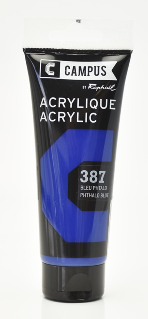 Tube acrylique fine 100 mL bleu phtalo - RAPHAËL LOISIRS