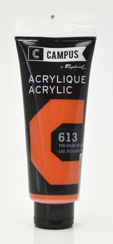 Tube acrylique fine 100 mL ton rouge de cadmium clair - RAPHAËL LOISIRS