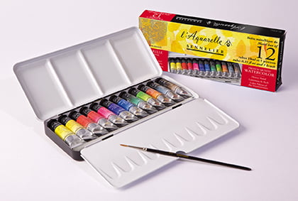 Boîte 12 tubes 10 mL aquarelle extra fine - SENNELIER