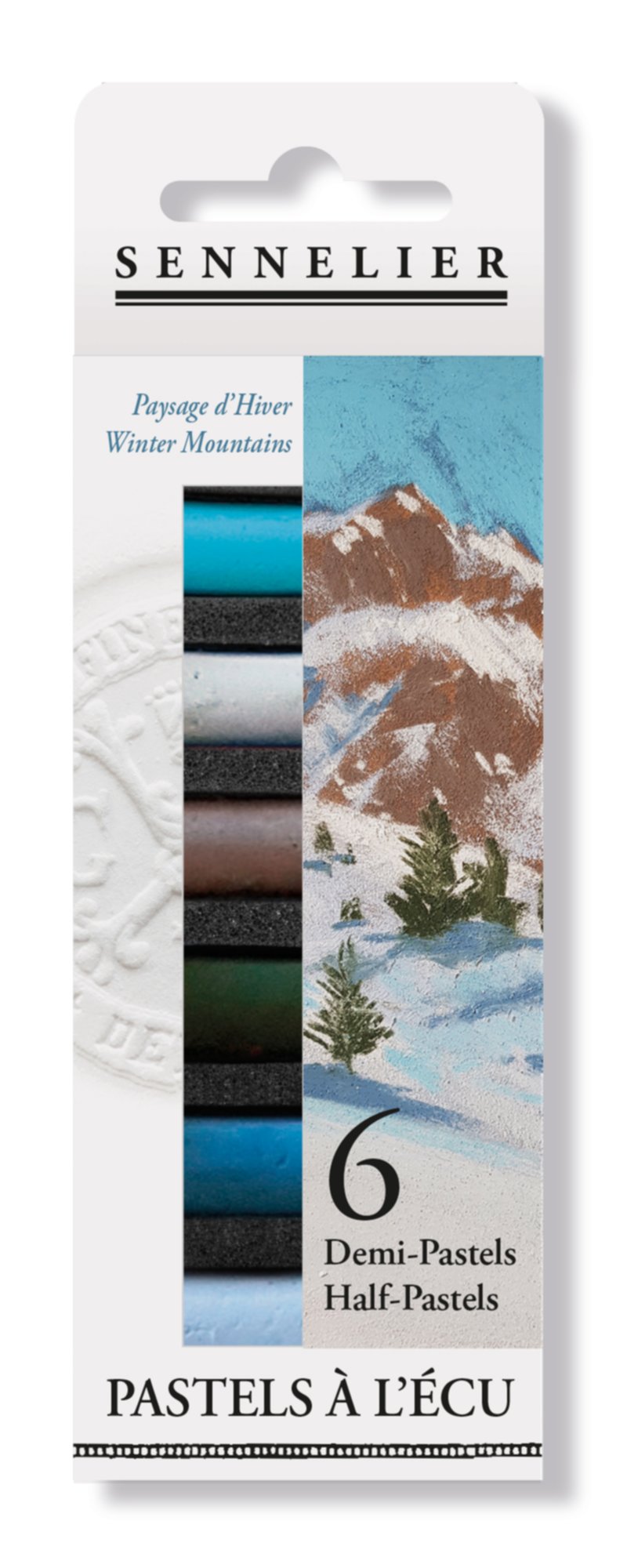 Etui 6 1/2 pastels Ecu Paysage d'Hiver - SENNELIER