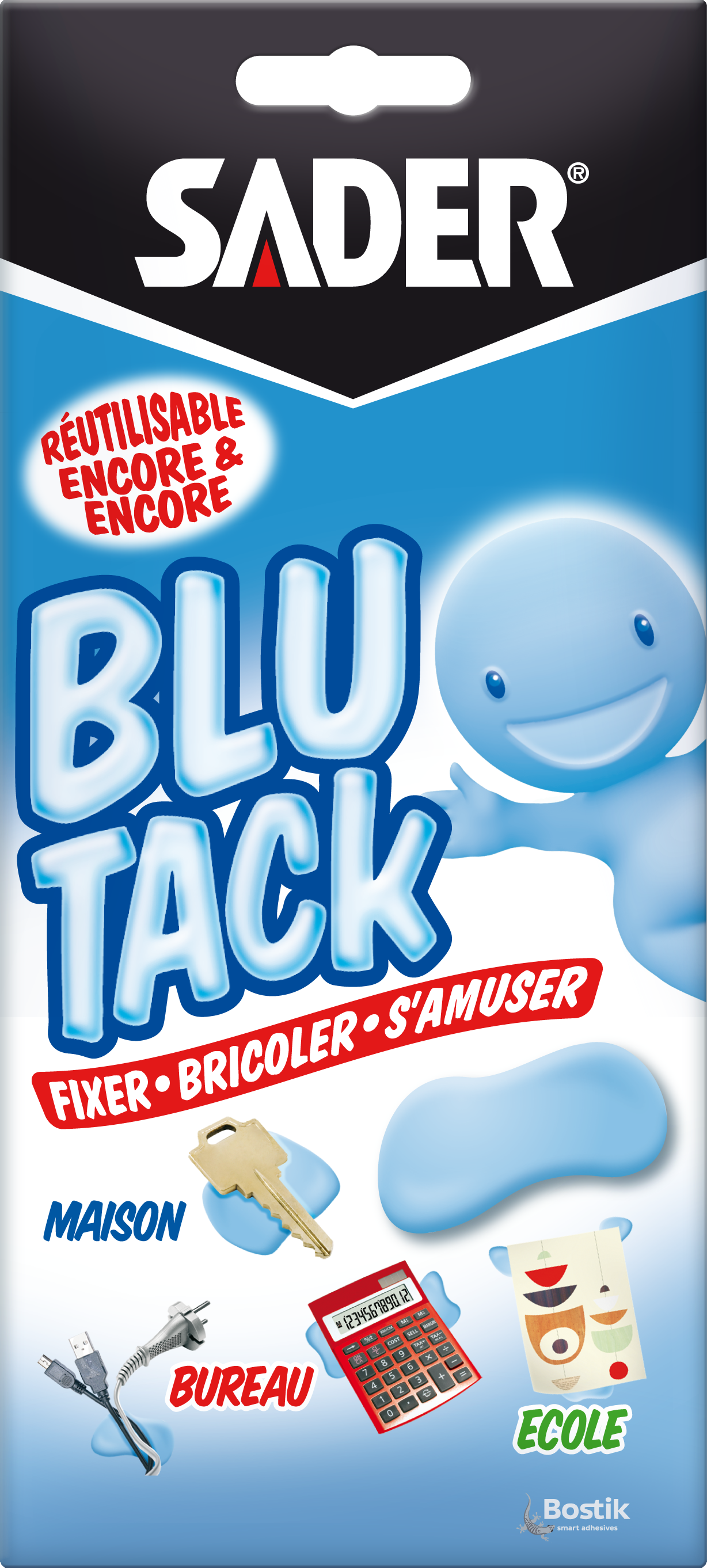Pâte adhésive BLU TACK bleu 57g - SADER