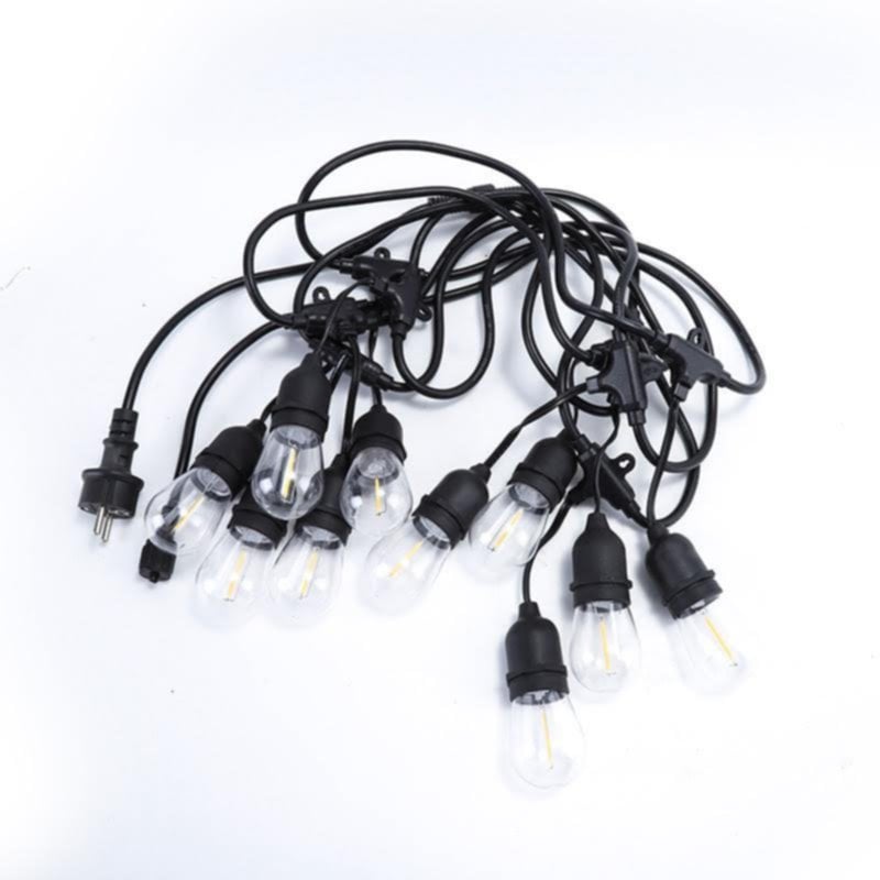 Guirlande solaire led 10 ampoules E27 interchangeables 5 m IP65