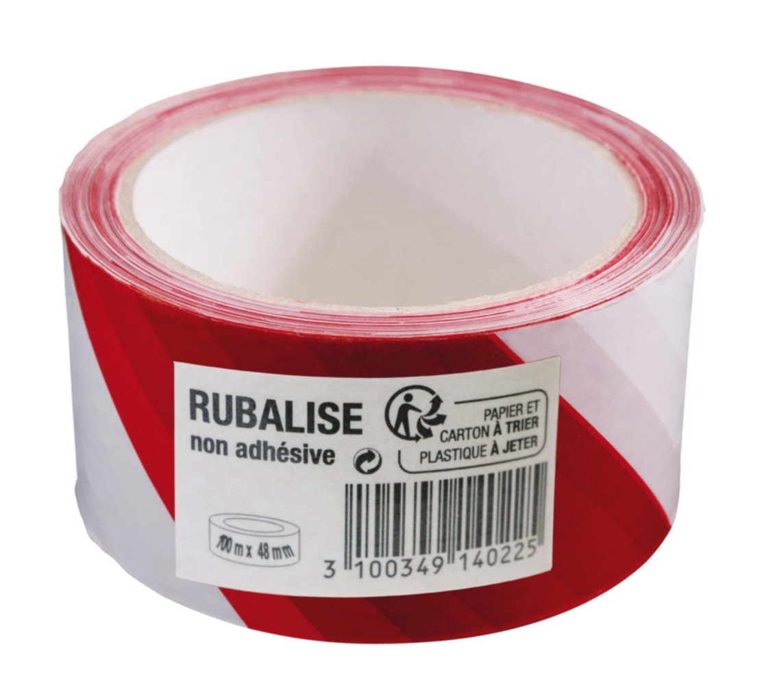 Ruban de balisage Rouge et Blanc 100mx48mm