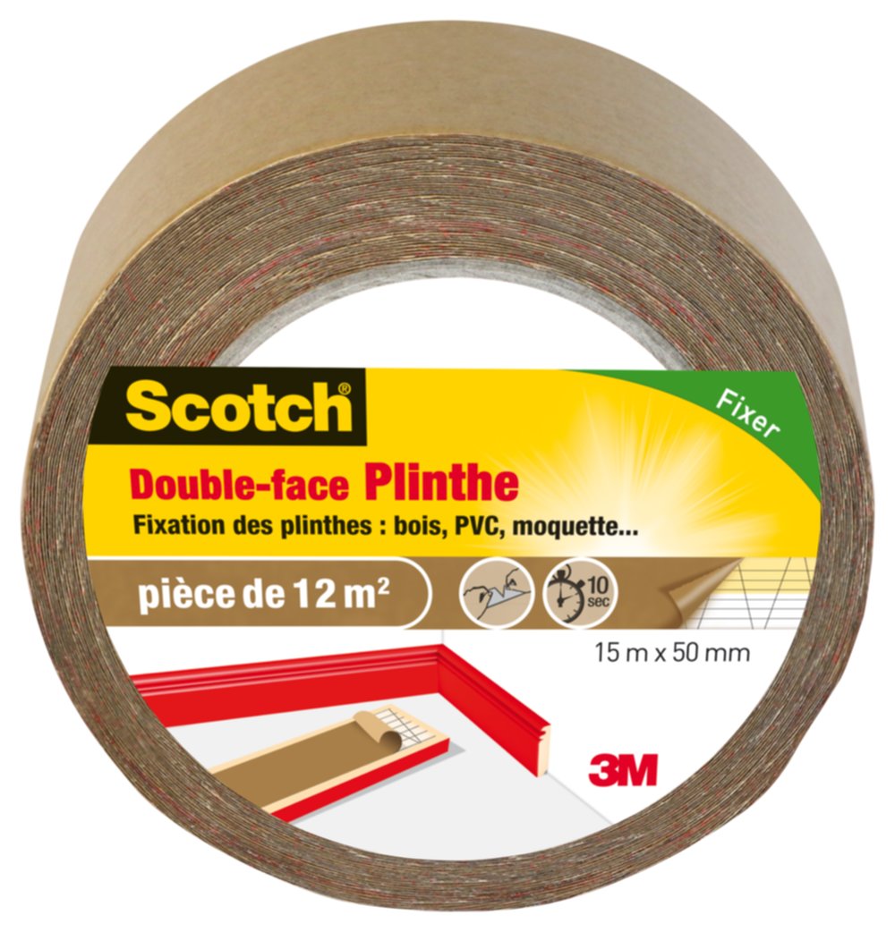 Adhésif moquette double face plinthes 15mx50mm - SCOTCH™