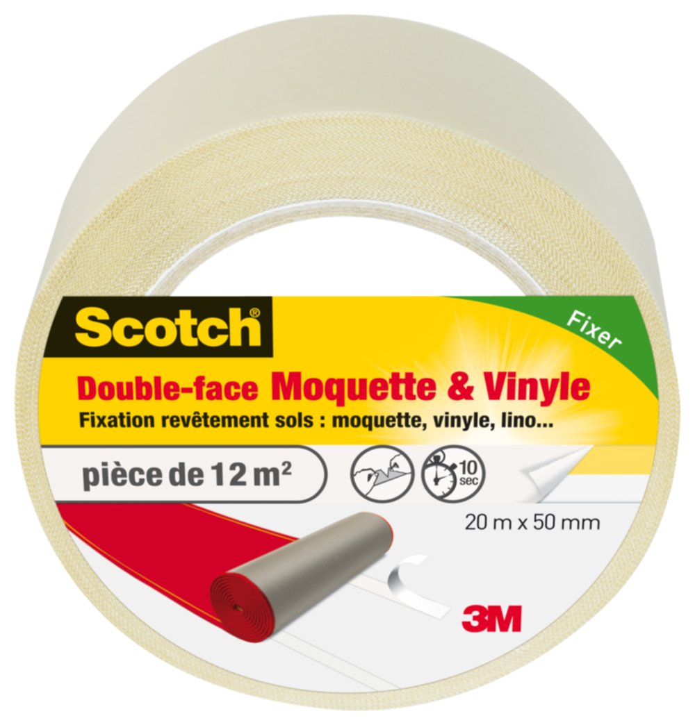 Adhésif moquette double face moquette et vinyle 20mx50mm - SCOTCH™