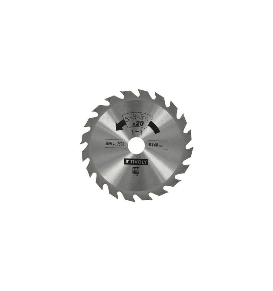 Lame scie circulaire bois Ø190 mm/24 dents alésage 20-16 mm