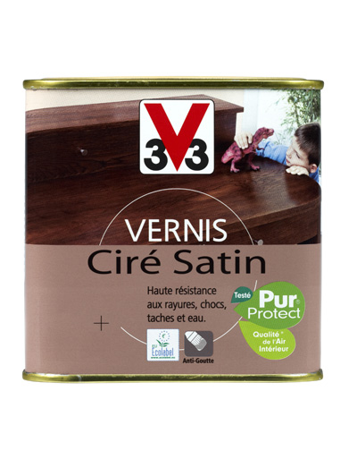 Vernis ciré satin chêne clair 0,5 L - V33