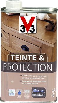 Teinte & protection meubles & boiseries mat gris fumé 0,5 L - V33