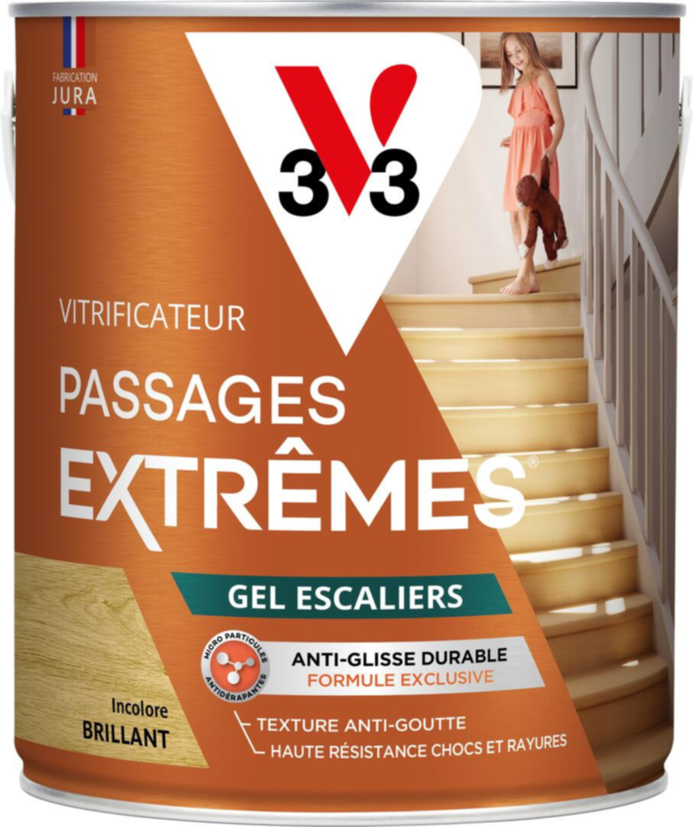 Vitrificateur gel escalier brillant incolore 2,5 L - V33