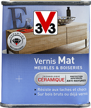 Vernis brillant meubles & boiseries mat chêne moyen 0,25 L - V33