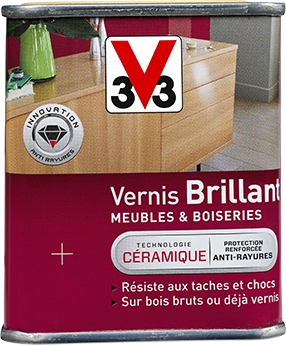 Vernis brillant meubles & boiseries chêne moyen 0,25 L - V33