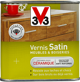 Vernis meubles & boiseries satin chêne moyen 0,25 L - V33