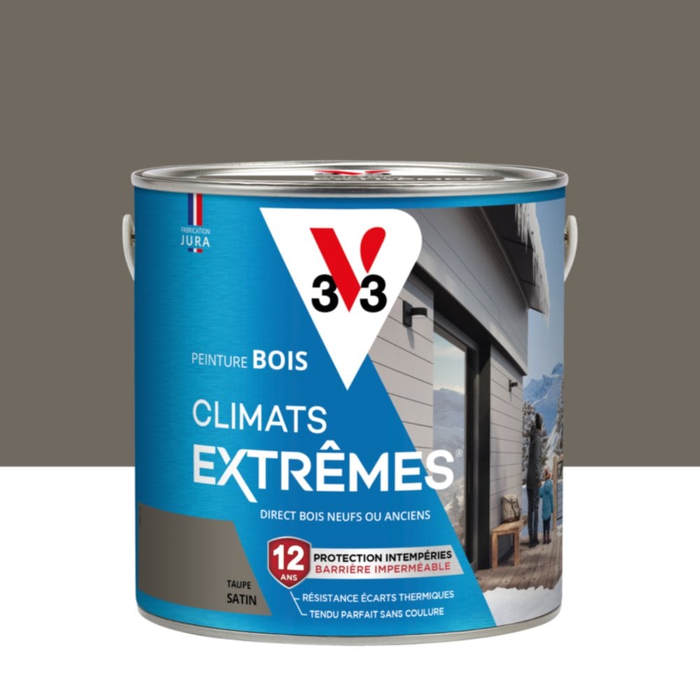 Peinture Bois Climats Extrêmes Satin Taupe 2L