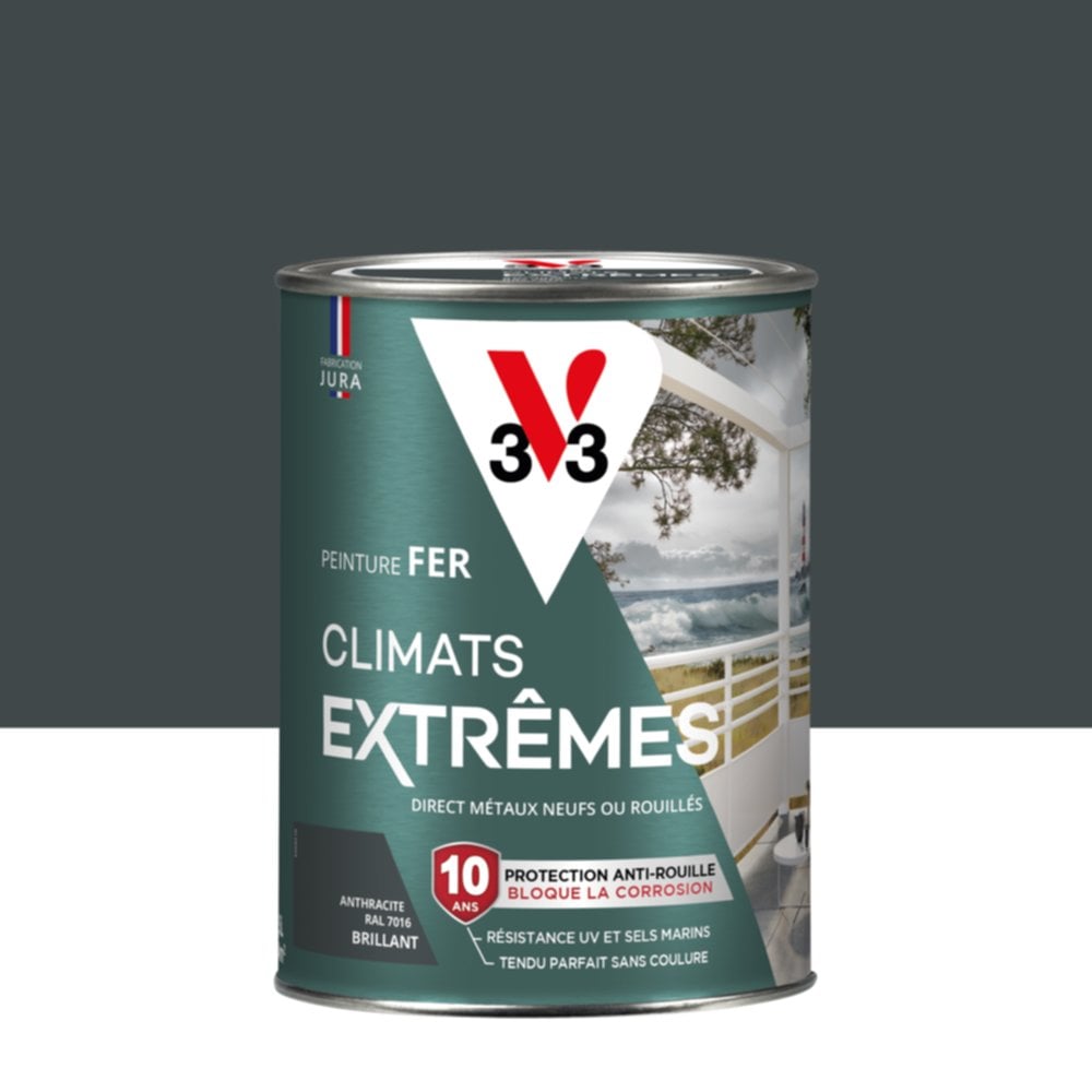 Peinture Fer Climats Extrêmes Brillant Anthracite 1,5L - V33