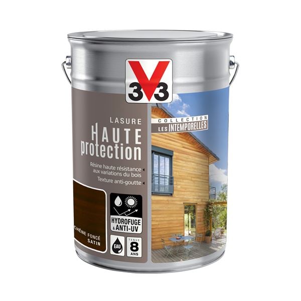 Lasure Haute protection chêne foncé 5L - V33