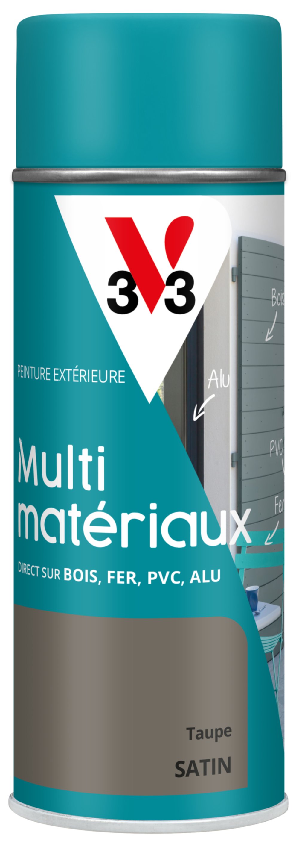 Bombe de peinture multimatériaux taupe 400ml