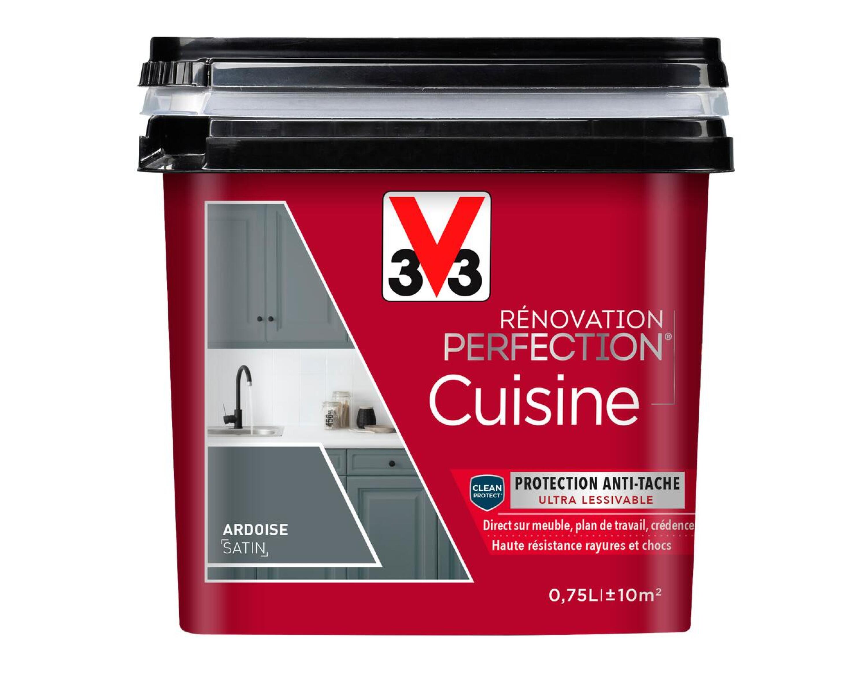Peinture rénovation cuisine Perfection ardoise satin 0,75l - V33