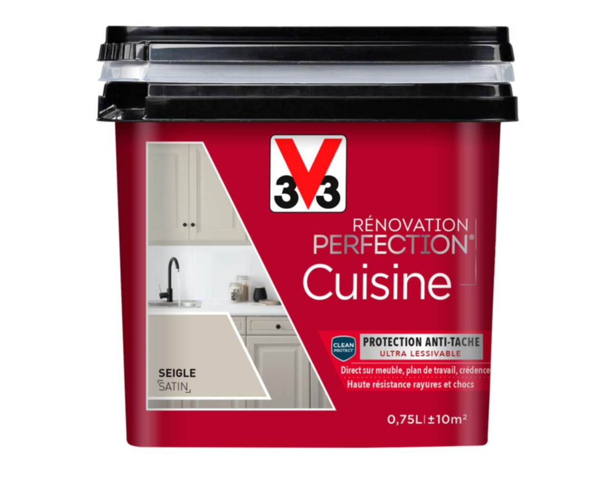 Peinture rénovation cuisine Perfection seigle satin 0,75l - V33
