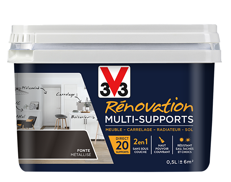 Peinture Rénovation Multisupport fonte métal 0,5L - V33