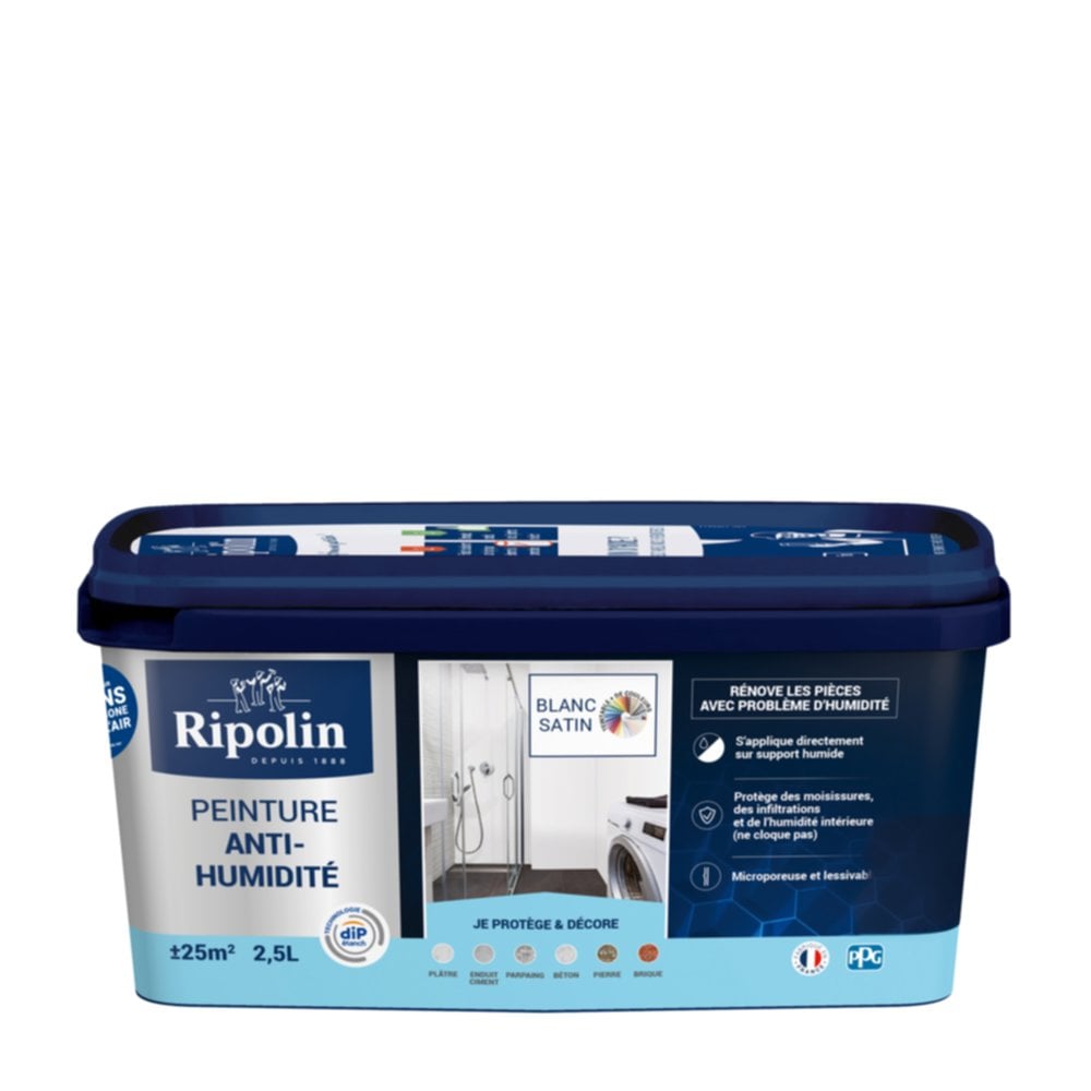 Peinture anti-humidité blanc 2,5 L - RIPOLIN