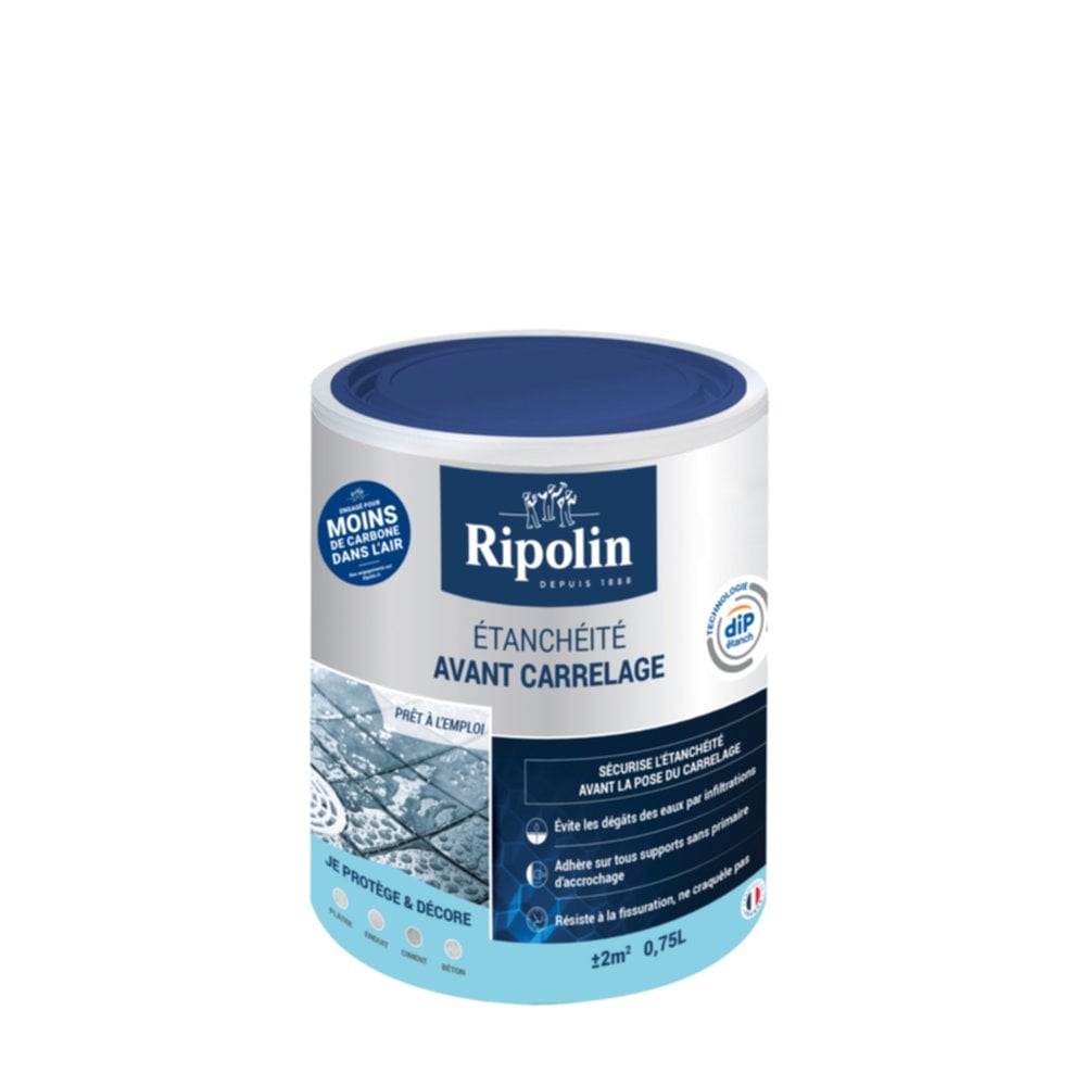 Étanchéité avant carrelage blanc 0,75 L - RIPOLIN