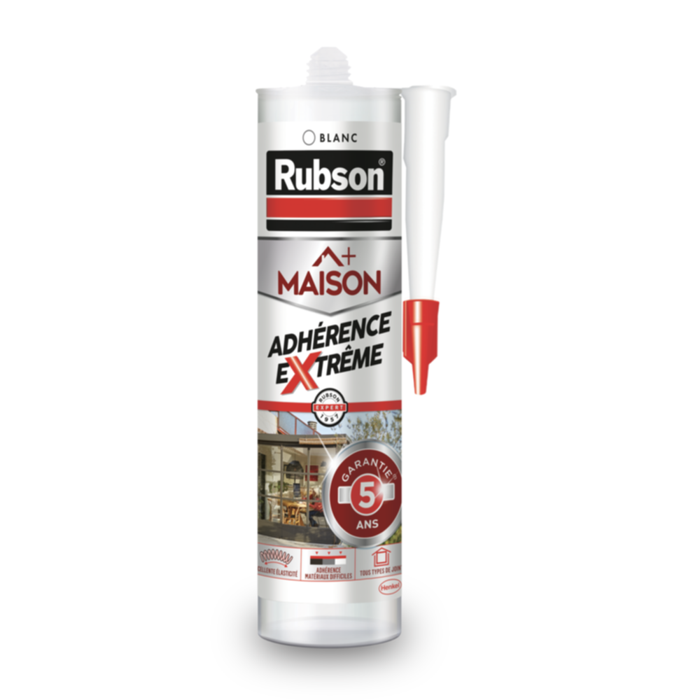 Mastic Maison Adhérence Extrême universel blanc 280 mL - RUBSON