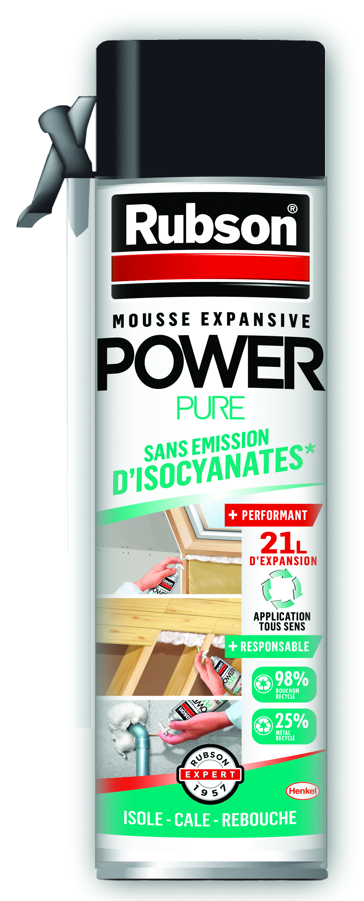 Mousse expansive PU Power Pure 500 mL - RUBSON
