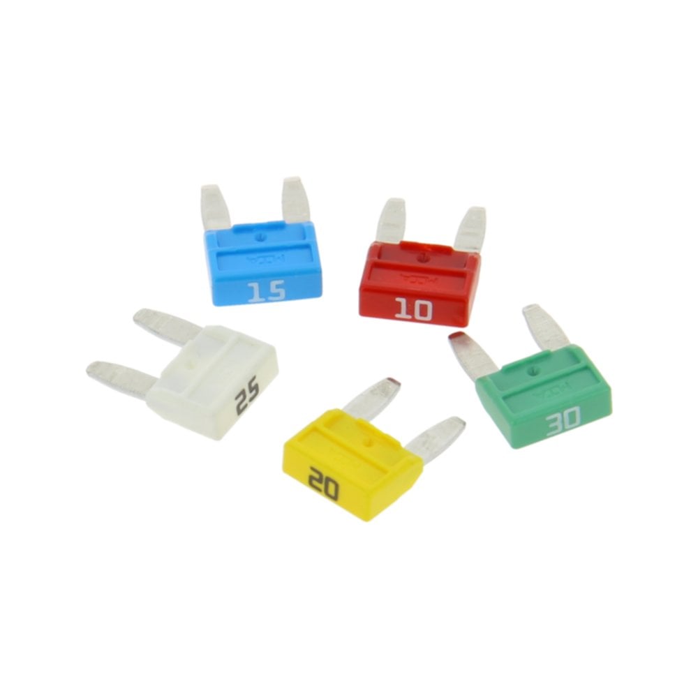 5 mini fusibles assortis 10A/15A/20A/25A/30A - XLTECH