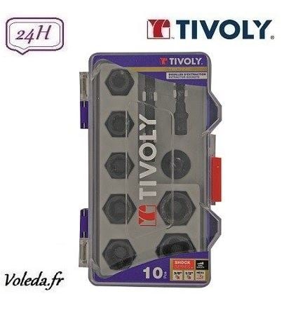 Coffret de 10 pièces douilles d'extraction - TIVOLY